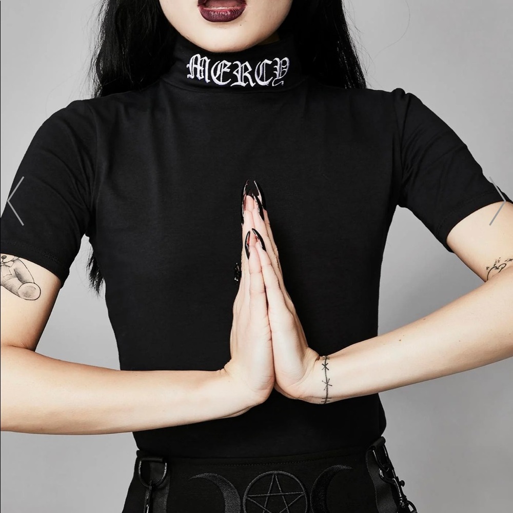 New mercy mock neck top